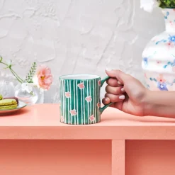 Karaca Mugs & Kaffeebecher-Primavera Tasse, Grün Grün01