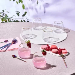 Karaca Gläser-Sets-Priscilla Glas Set für 6 Personen, , 380 ml Gold