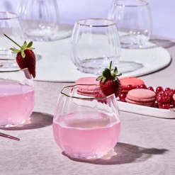 Karaca Gläser-Sets-Priscilla Glas Set für 6 Personen, , 380 ml Gold