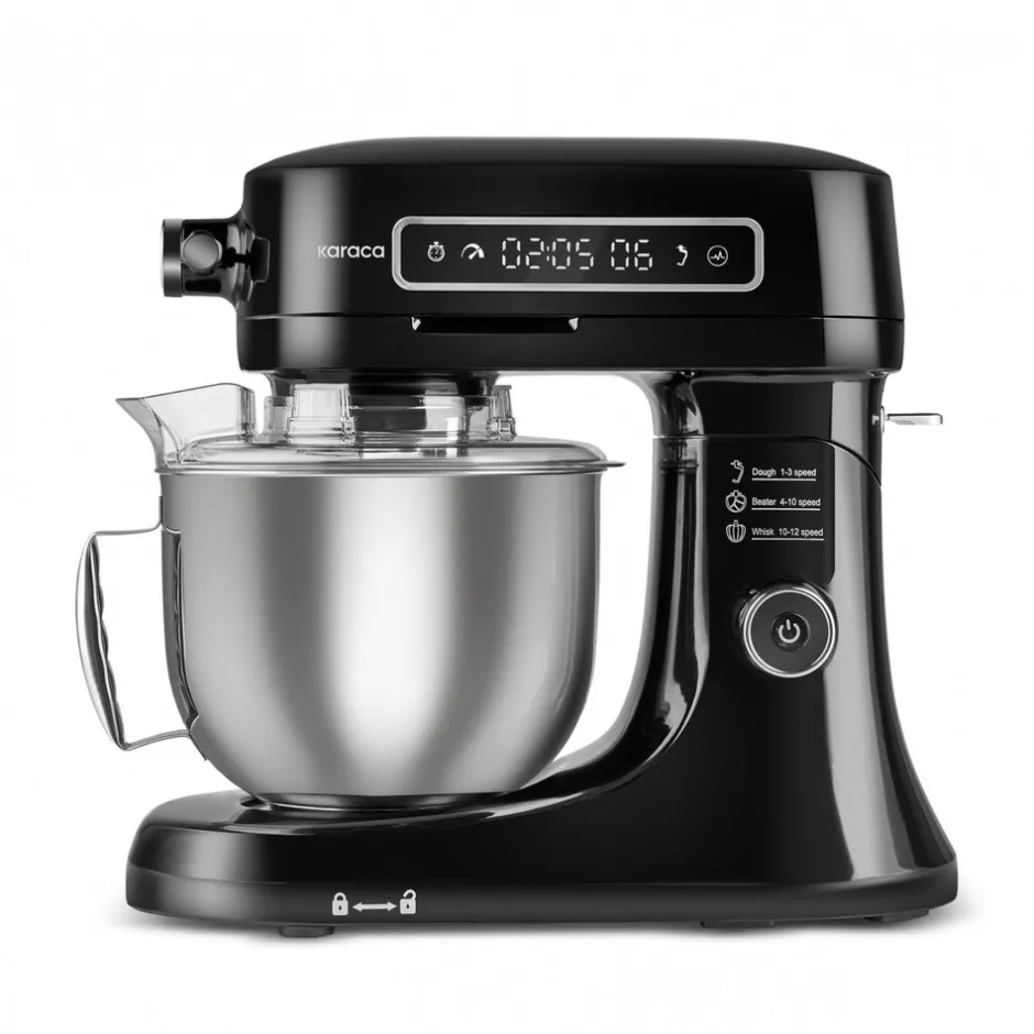 Karaca Küchenchef-Pro Artisan Digital Display Gusseisen Küchenkoch 1600W Schwarz Black