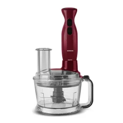 Karaca Küchenmaschine-Pro-Multimax 6 in 1 Mehrzweck-Küchenmaschine, Rot, 2000W Schwarz Rot