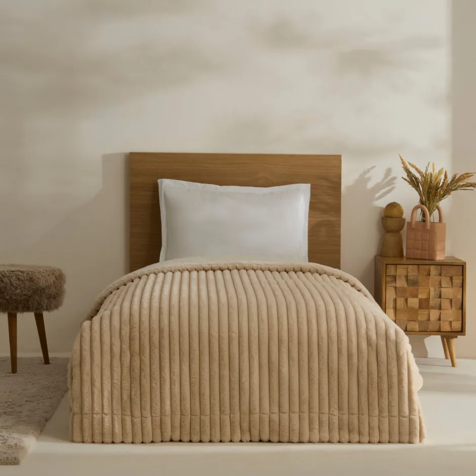 Karaca Decken-Rabbit Sher Einzelbettdecke Beige Beıge