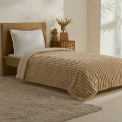 Karaca Decken-Rabbit Sher Einzelbettdecke Beige Beıge