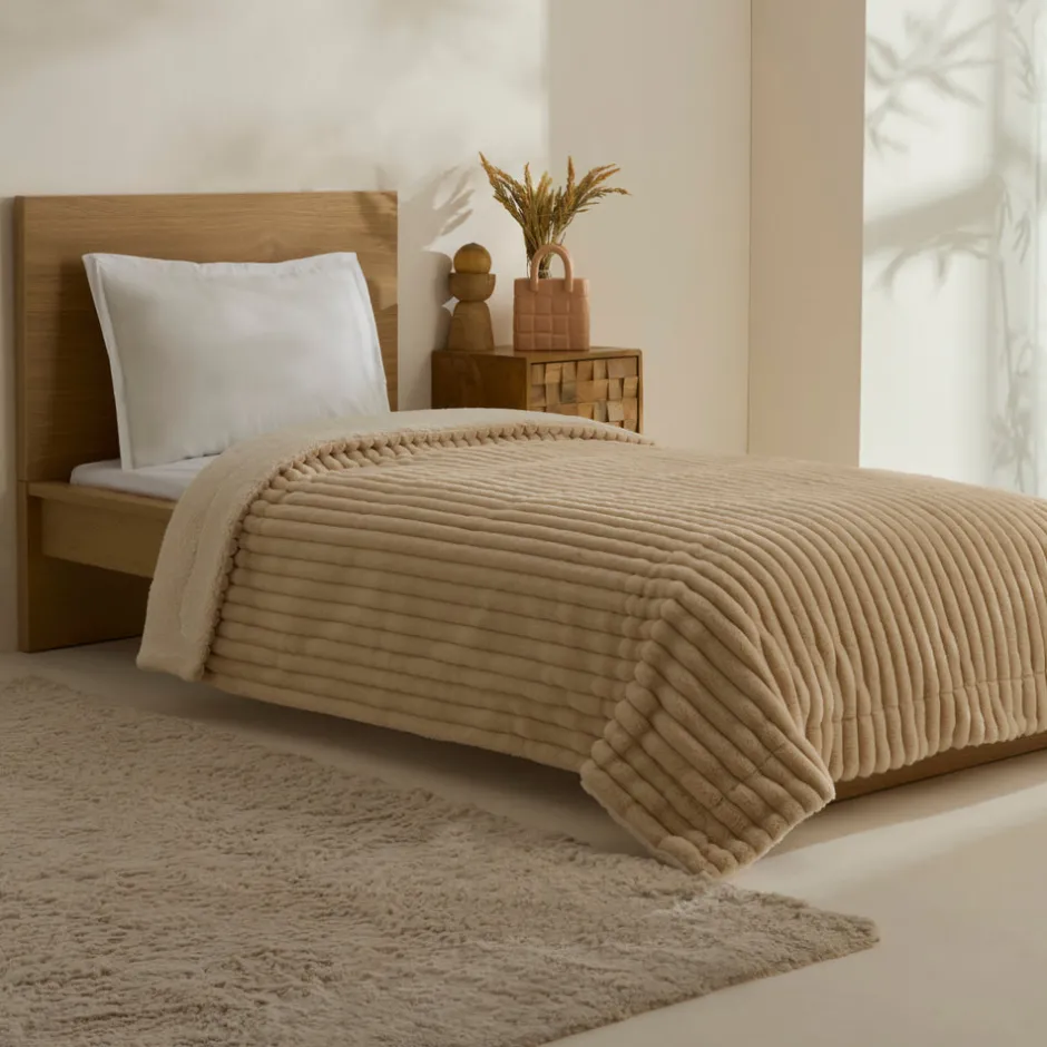 Karaca Decken-Rabbit Sher Einzelbettdecke Beige Beıge