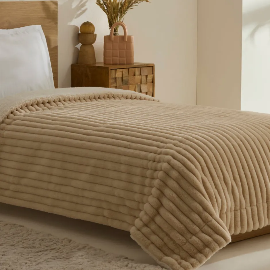Karaca Decken-Rabbit Sher Einzelbettdecke Beige Beıge