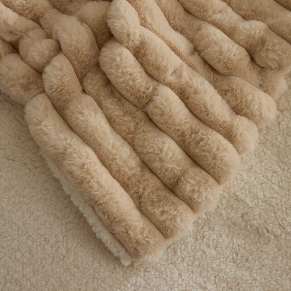 Karaca Decken-Rabbit Sherpa TV-Decke Beige Beıge