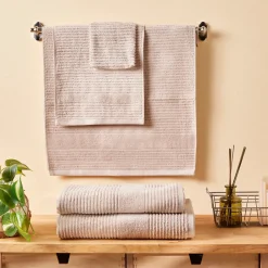 Karaca Handtücher-Rachel Supreme Duschtuch, Beige, 70x140 cm Beıge01