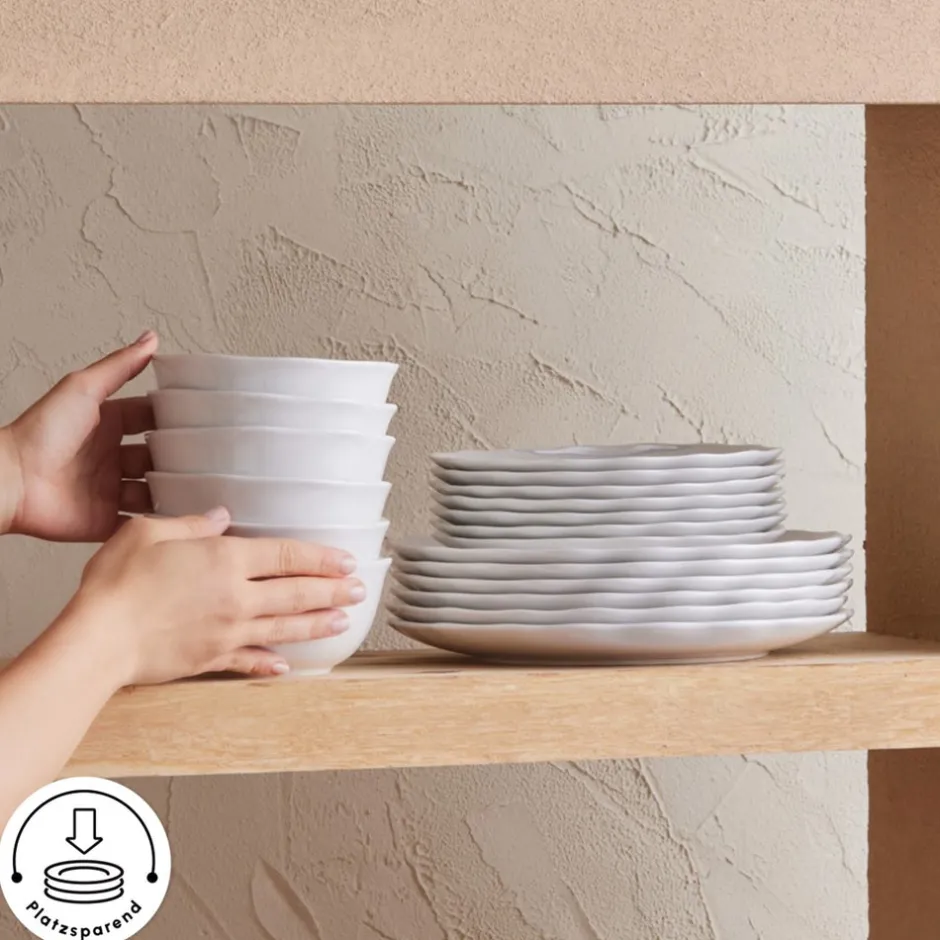 Karaca Tafelservice Für 12 Personen-Rafaela 53-Teiliges 12-Personen Geschirrset Weıß01