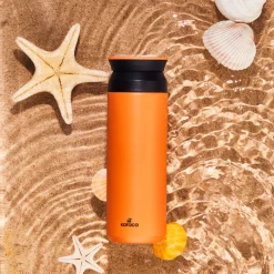 Karaca Thermoskannen-Rainbow Edelstahl Auslaufsicherer Thermosflasche 500 ml Orange Orange01