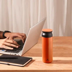 Karaca Thermoskannen-Rainbow Edelstahl Auslaufsicherer Thermosflasche 500 ml Orange Orange01