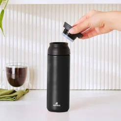 Karaca Thermoskannen-Rainbow Steel Auslaufsichere Thermoskanne 500 Ml Schwarz Schwarz01