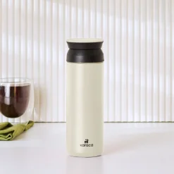 Karaca Thermoskannen-Rainbow Steel Auslaufsichere Thermoskanne 500 Ml Creme Creme01