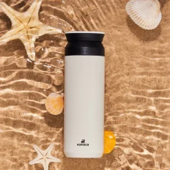 Karaca Thermoskannen-Rainbow Steel Auslaufsichere Thermoskanne 500 Ml Creme Creme01