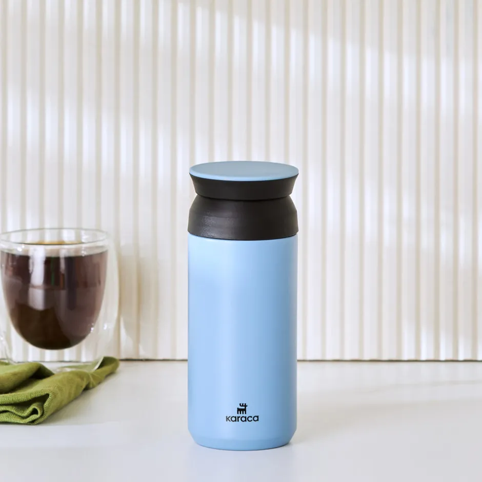 Karaca Thermoskannen-Rainbow Steel Auslaufsichere Thermoskanne 350 Ml Blau Blau01