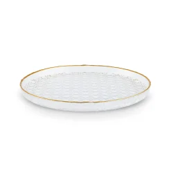 Karaca Kuchenplatte-Rattan 7-teiliges Kuchenset Gold