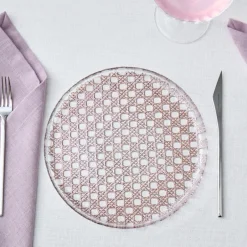 Karaca Kuchenplatte-Rattan Grau-Glitzer 7-teiliges Kuchenset Gri