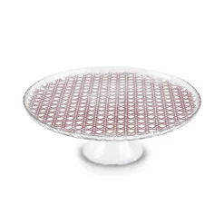 Karaca Kuchenplatte-Rattan Grau-Glitzer 7-teiliges Kuchenset Gri