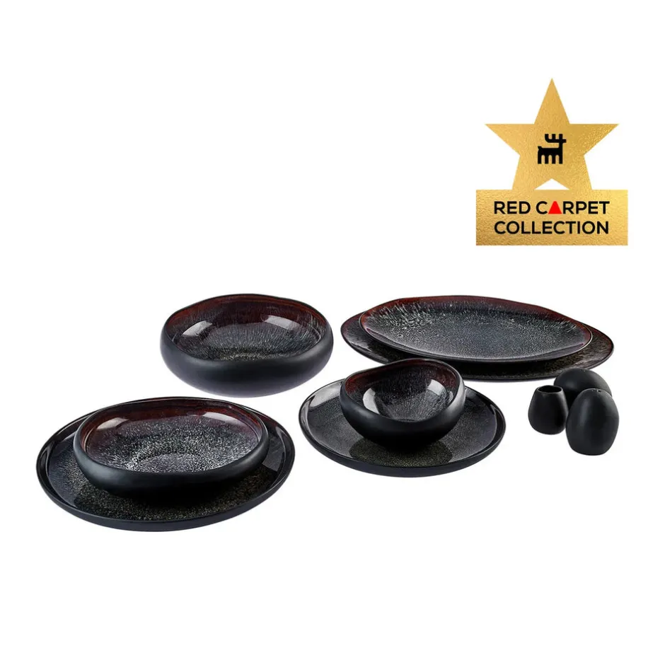 Karaca Tafelservice Für 12 Personen-Red Carpet Collection Streamline Galactic Stoneware Geschirrset 12 Personen Schwarz, 59 Teilig Schwarz01