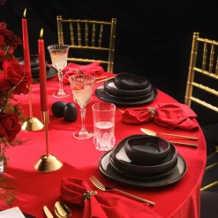 Karaca Tafelservice Für 12 Personen-Red Carpet Collection Streamline Galactic Stoneware Geschirrset 12 Personen Schwarz, 59 Teilig Schwarz01