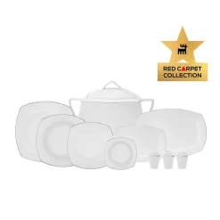 Karaca Tafelservice Für 12 Personen-Red Carpet Collection Chiara Creme 60-teiliges Porzellangeschirr für 12 Personen Platın