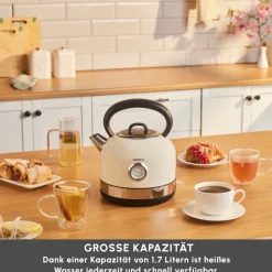 Karaca Wasserkocher-Retro 2202 Wasserkocher 2200W Creme