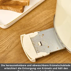 Karaca Toaster-Retro Cremefarbenes Toaster Creme01