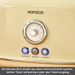 Karaca Toaster-Retro Cremefarbenes Toaster Creme01