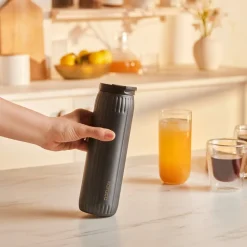 Karaca Thermoskannen-Rimo Auslaufsicherer Edelstahl-Thermos 600 ml Anthrazit