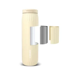 Karaca Thermoskannen-Rimo Auslaufsicherer Edelstahl-Thermos 600 ml Creme