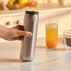 Karaca Thermoskannen-Rimo Auslaufsicherer Edelstahl-Thermos 600 ml Inox