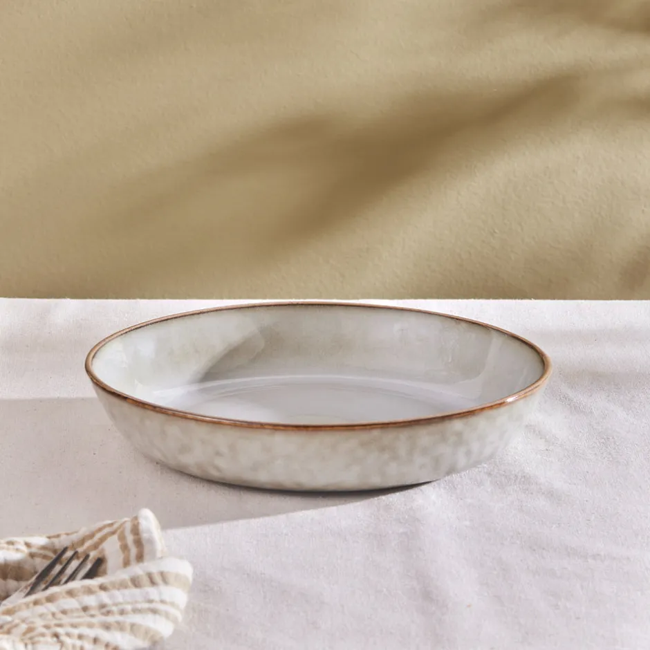Karaca Pastateller|Schüssel/Bowl-Rixton Pastaschale, 22 cm, Beige Beıge01