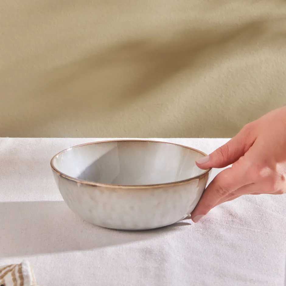 Karaca Schüssel/Bowl-Rixton Salatschale, 22 cm, Beige Beıge01