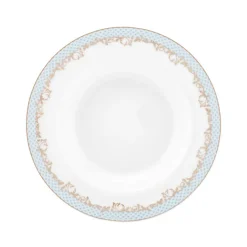 Karaca Tafelservice Für 12 Personen-Rocco 56 Teilig New Generation Bone Geschirrset für 12 Personen Blau01