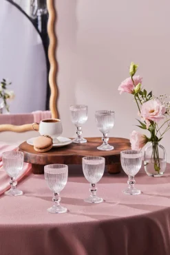 Karaca Gläser-Sets-Rocco 6-Teili Kaffeehausgläser Platin Platın