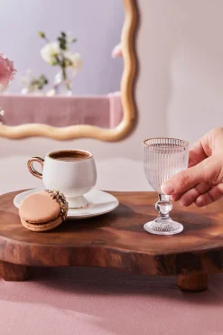 Karaca Gläser-Sets-Rocco 6-Teilige Kaffeehausgläser Gold