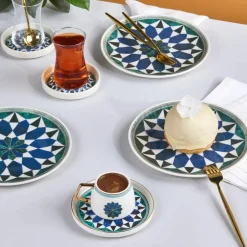 Karaca Teegläser Sets-Roman Tee Set, 12 Teilig, Keramik Multıfarben