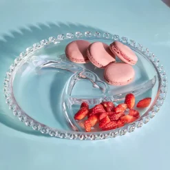 Karaca Speiseteller-Rory Herz Servierteller, 23 cm Glanz