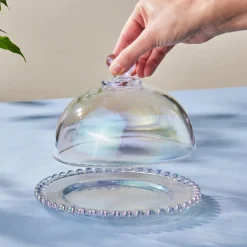 Karaca Tortenplatte Servierteller Set-Rory Kuchenfächer, 19 cm Glanz