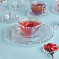 Karaca Frühstücksgeschirr|Kuchenplatte-Rory Kuchenteller, Glas, 19 cm Glanz