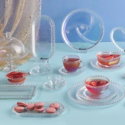 Karaca Frühstücksgeschirr|Kuchenplatte-Rory Kuchenteller, Glas, 19 cm Glanz