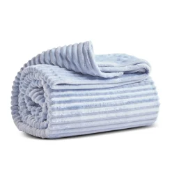 Karaca Decken-Ruby Stripe Wellsoft Doppel Decke, Blau