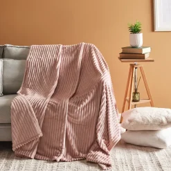 Karaca Decken-Ruby Stripe, Wellsoft TV-Decke, Rosa