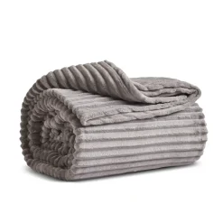 Karaca Decken-Ruby Stripe, Wellsoft TV-Decke, Grau Grau02