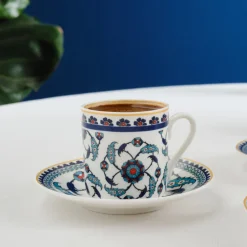 Karaca Mokka & Espressotassen Set-Rumi Kaffeetassenset für 6 Personen, 80 ml Multıfarben