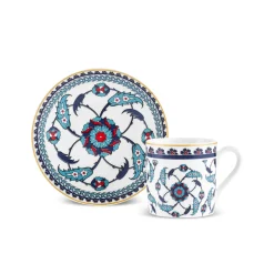 Karaca Mokka & Espressotassen Set-Rumi Kaffeetassenset für 6 Personen, 80 ml Multıfarben