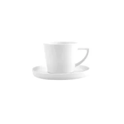 Karaca Teetassen Sets-Salvare für 6 Personen Teetasse und Untertasse Set, 12 Teilig, New Generation Bone, 260 ml, Weiß Weıß01