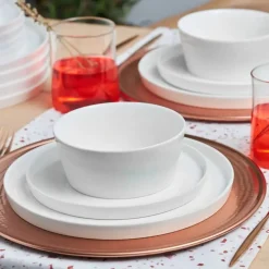 Karaca Tafelservice Für 6 Personen-Salvare New Generation Bone Geshirrset, 6 Personen, 18 Teilig Weıß01