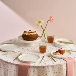 Karaca Kuchenplatte|Frühstücksset Für 6 Personen-Salvare 7-teiliges Serviergeschirr-Set für 6 Personen, weiß Weıß