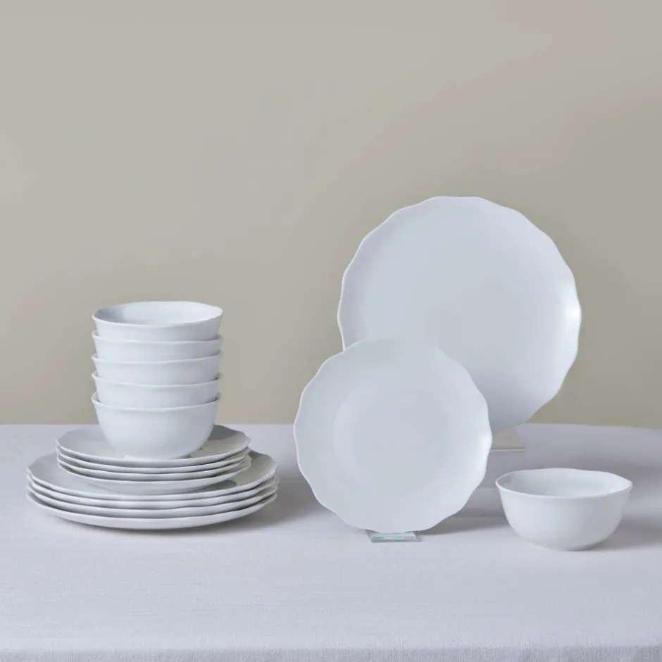 Karaca Tafelservice Für 6 Personen-Scalloped 18-teiliges Tafelservice für 6 Personen Weıß01