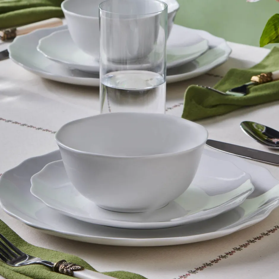 Karaca Tafelservice Für 6 Personen-Scalloped 18-teiliges Tafelservice für 6 Personen Weıß01